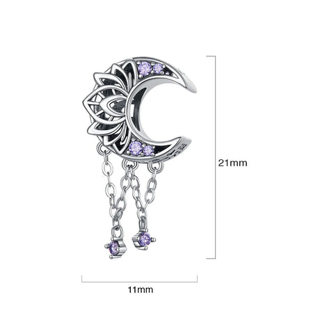 Solid 925 Signature Silver Akhira Moon Goddess Charm