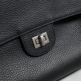 Vintage Turn-Lock Flap Bag – Pebbled Leather Shoulder & Underarm Bag