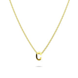 Bullion Gold Initials Brick Alphabet Letter Necklace Gold Layered Steel Jewellery