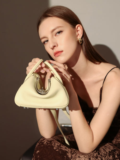 Solano Top-Grain TC Leather Shoulder Bag - Yellow