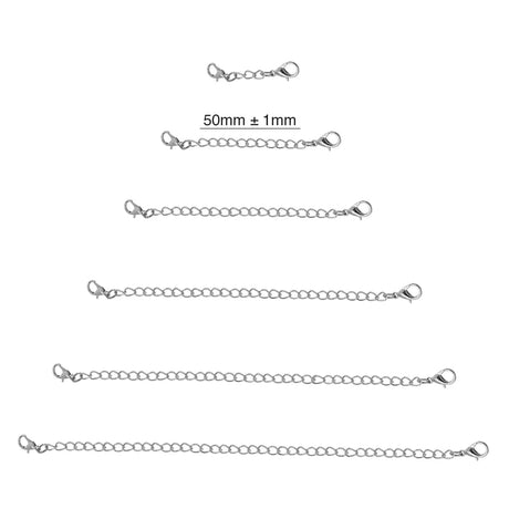 Obsession Necklace Extender Encased in 18k White Gold - 100mm
