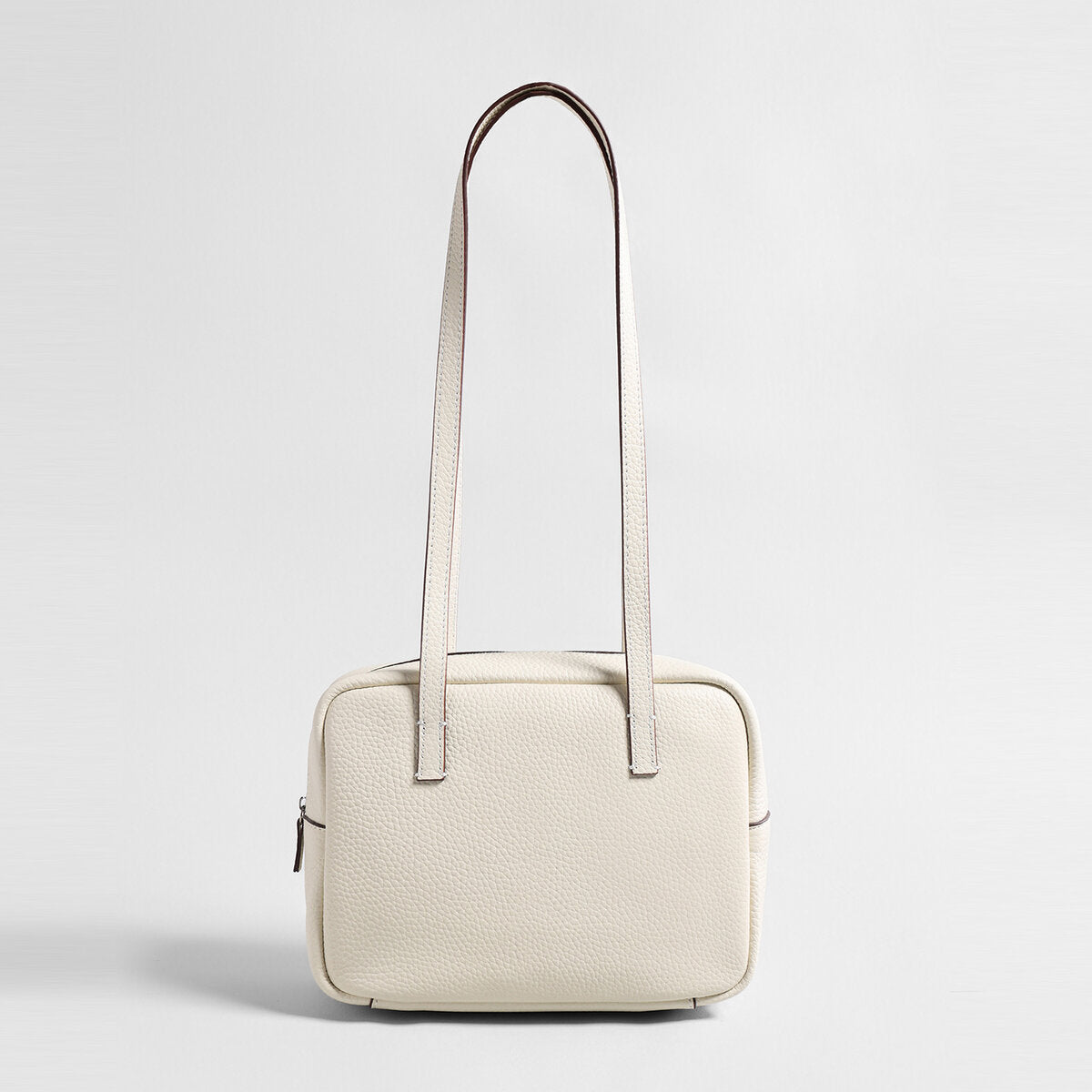 Premium Pebbled Calfskin Bowling Bag - Ivory