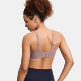 Plus Size High Support Full Coverage Padded Wireless Bra - Mocha