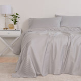 Royal Comfort Kensington 1200TC 100% Cotton Stripe Sheet Set - King - Grey