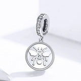 Solid 925 Sterling Silver Bee Animal Stamp Pandora Inspired Charm