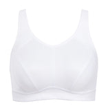 Plus Size High Support Full Coverage Padded Wireless Bra - White