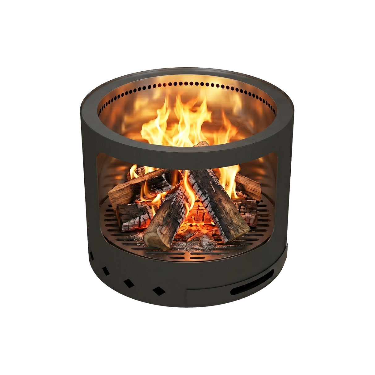Havana Noke Smokeless Fire Pit Stainless Steel Portable Black