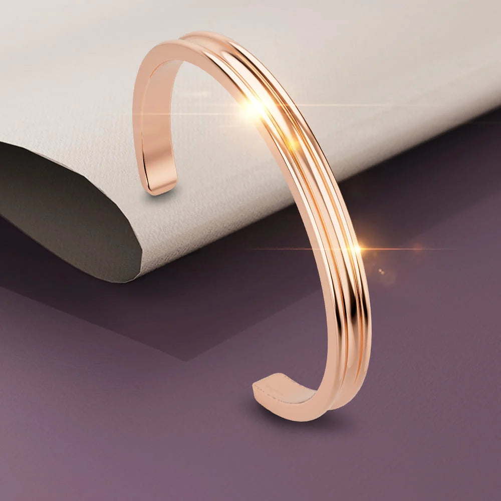 Boxed Make it Gold Earrings & Bangle Set in Rose Gold