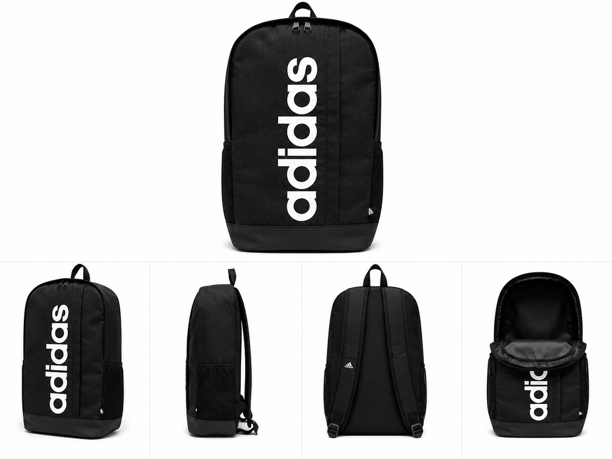 Adidas Unisex Essentials Linear Backpack - Black/White