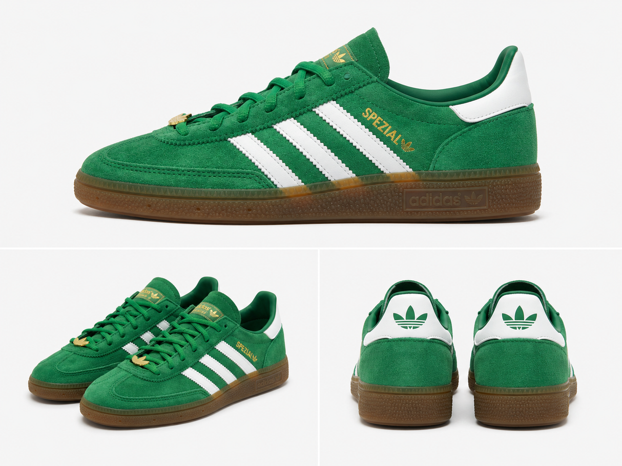 Adidas Originals Unisex Handball Sneakers - Green/ White