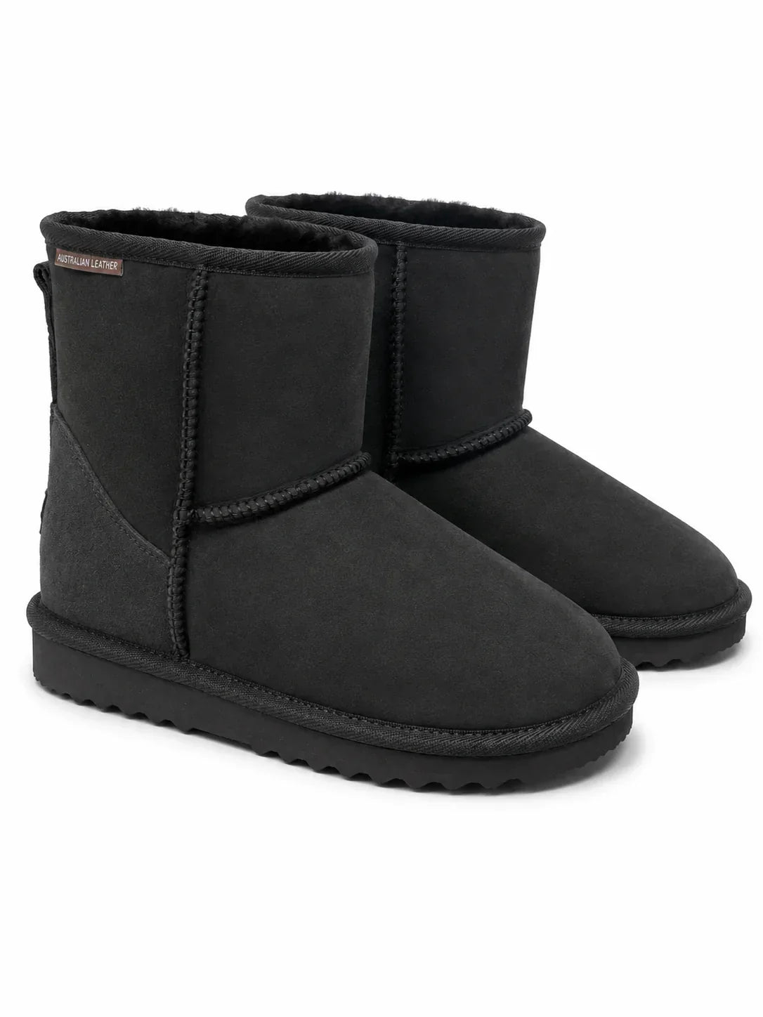 Australian Leather Ugg Mini Uggs - Black - AU5