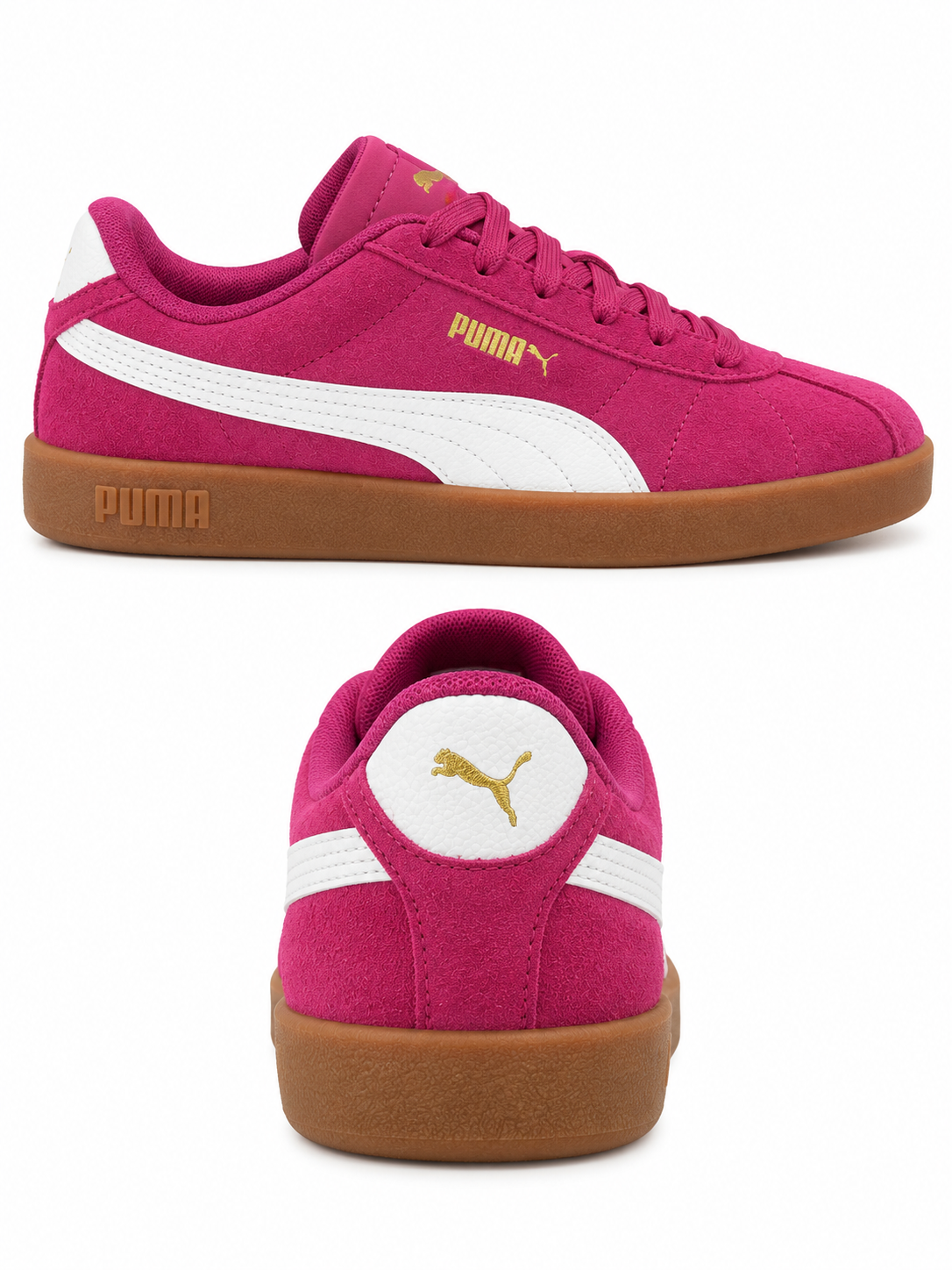 Puma Women's Puma Club II Sneakers - Berry/White/Gold
