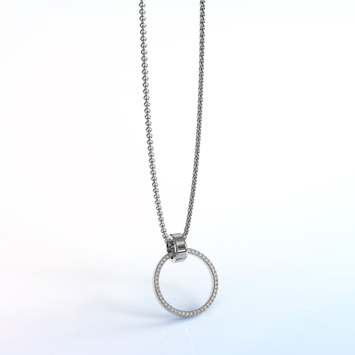 Krystal Couture Orbit of Charm Necklace Embellished with SWAROVSKI Crystal in White Gold