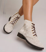 Bosccolo Womens Boots - Beige Camouflage