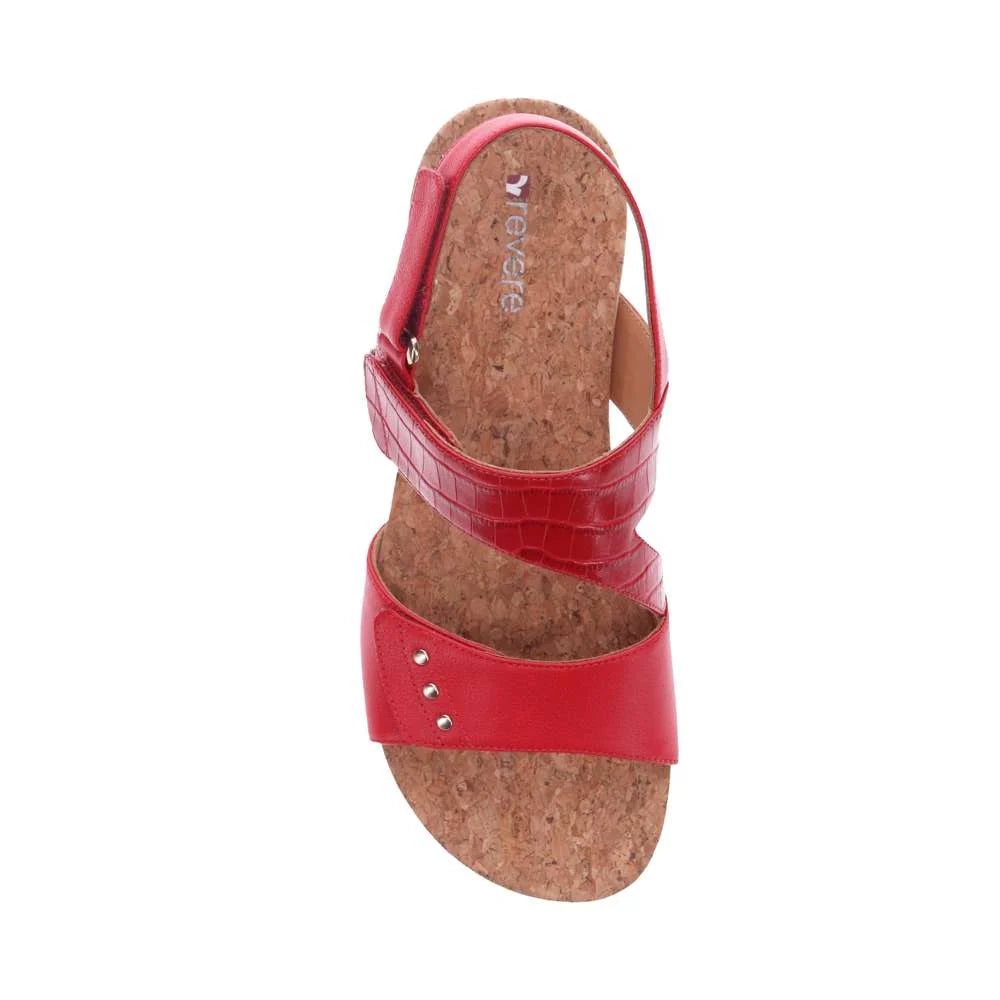 Revere Grenada Wedge - Red French/Croc
