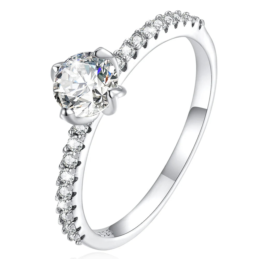 Solid 925 Sterling Silver Zircon Brilliance Ring