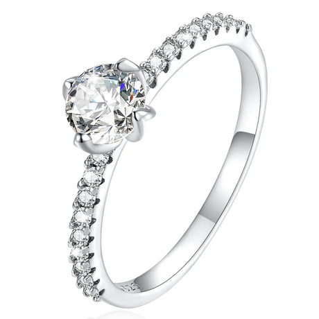 Solid 925 Sterling Silver Zircon Brilliance Ring