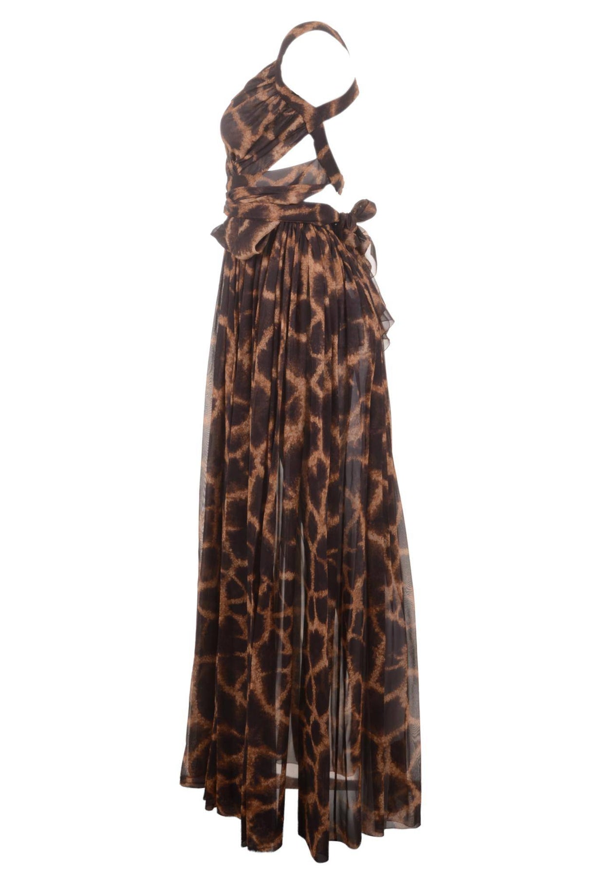 Dolce & Gabbana Women Straps Animal Print Long Dress