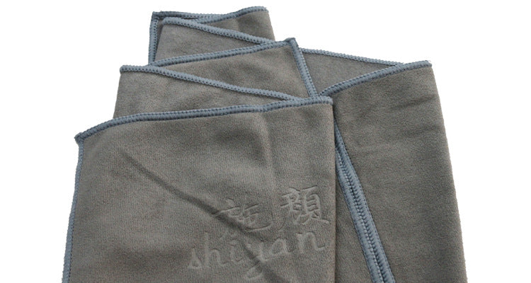 Yoga Pilates Hand Towel Mat Workout Absorbing Microfiber 67Cm Grey