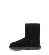 Short Classic Suede Boots in Black