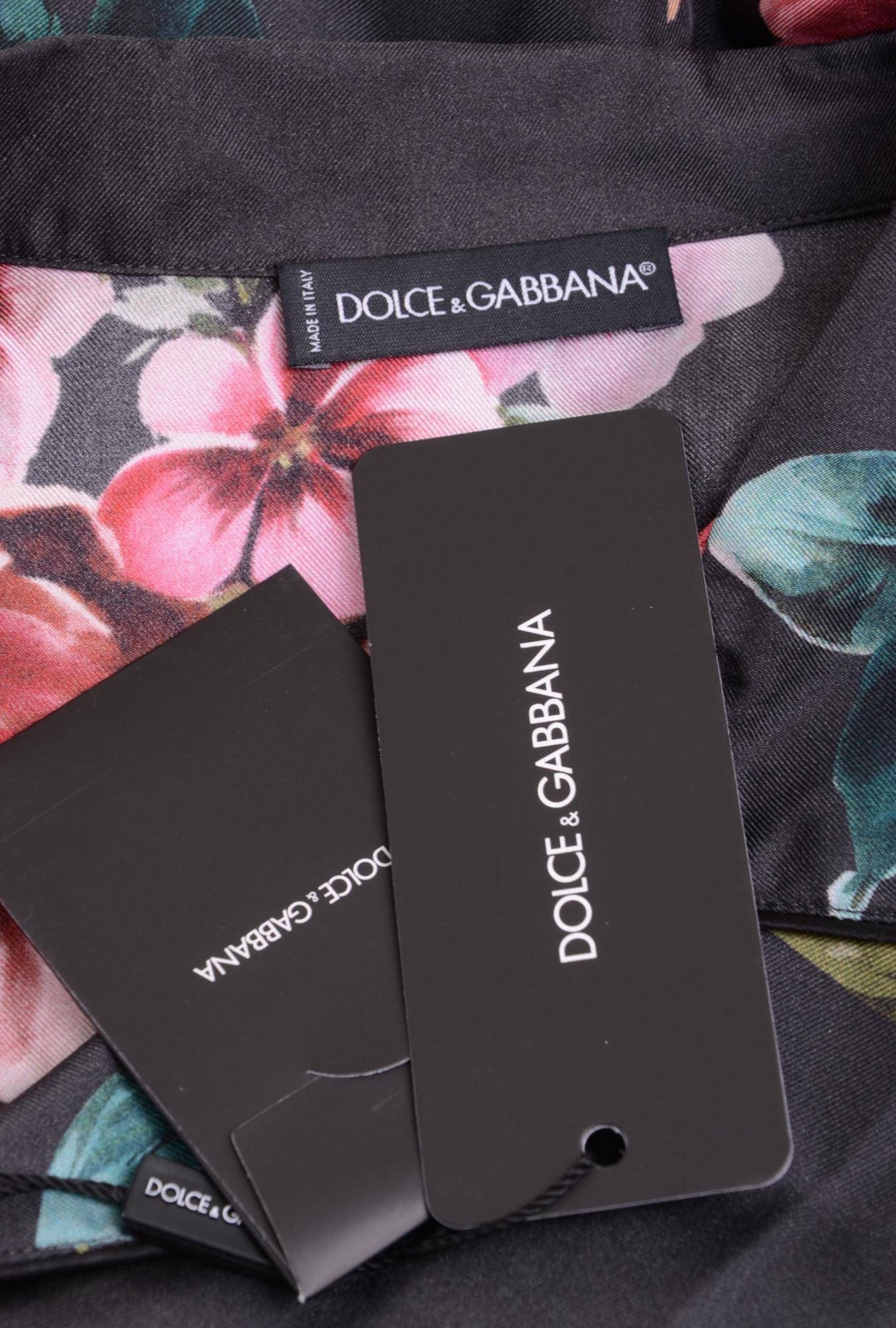 Dolce & Gabbana Men Roses Silk Pyjama Shirt