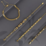 Bullion Gold Bianca Fancy Clip Link Chain Gold Bracelet