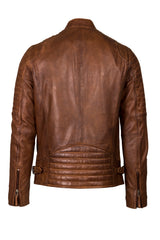 Mens Dark Tan Leather Jacket