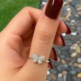 Bullion Gold Butterfly CZ Ring