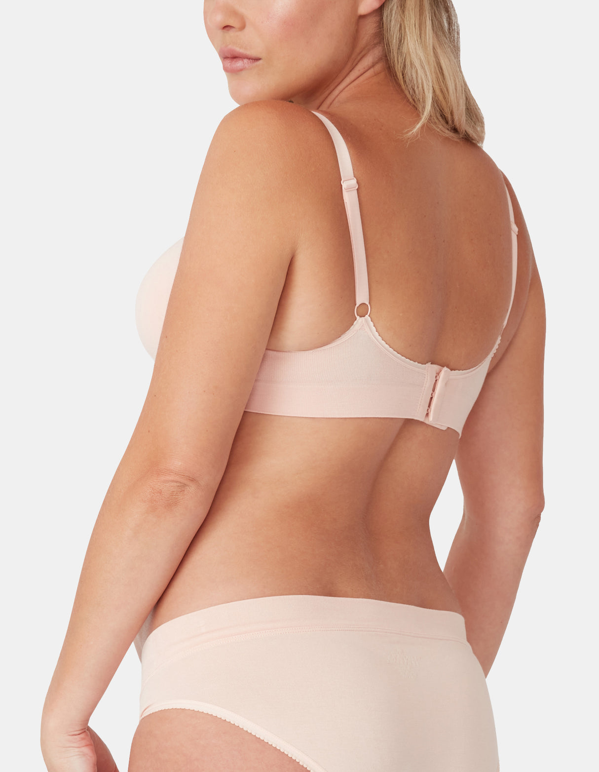 Ambra Bamboo Maternity  Crop - Putty Pink
