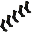 Dunlop Men's Workwear 5 Pack Socks in Black