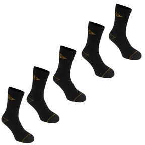 Dunlop Men's Workwear 5 Pack Socks in Black