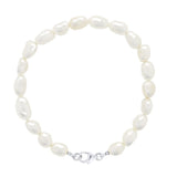 Manufacture Royale Bracelet Baroque Baroque Freshwater Pearl White Sterling Silver 6-7mm