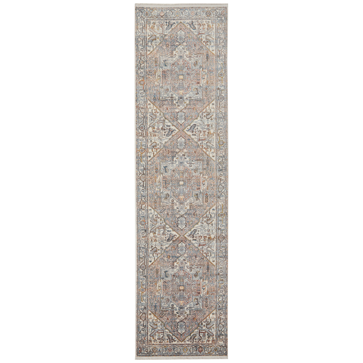 Heriz Mushroom Runner Rug