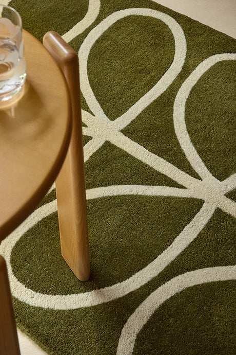 Orla Kiely Linear Stem Olive 060501 Runner Rug