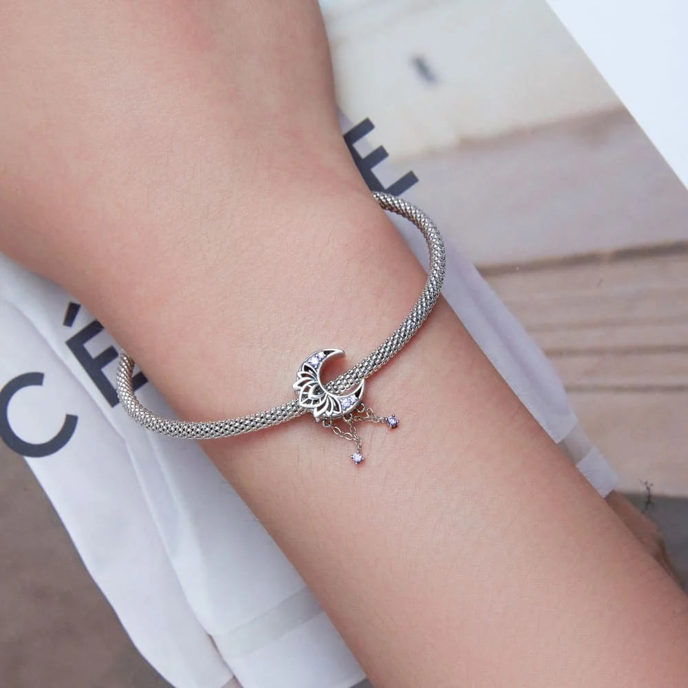 Solid 925 Signature Silver Akhira Moon Goddess Charm