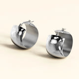 Bullion Gold Hannah White Gold Titanium Hoop Earrings