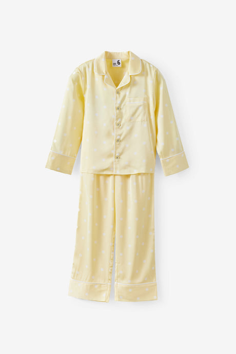 Cotton On Kids Lullaluxe Long Sleeve Pj Set - Baby Yellow/Aria Spot