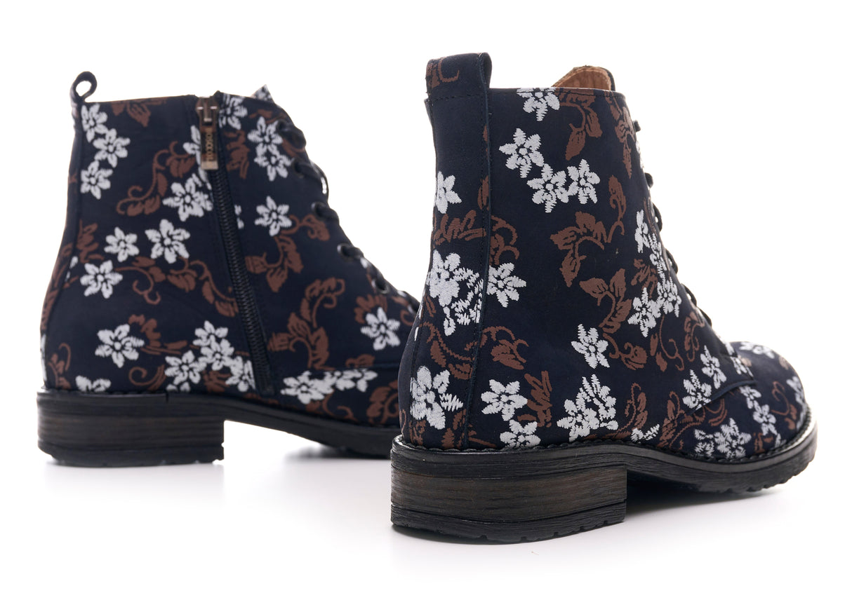 Bosccolo Womens Boots - Brown White Flower