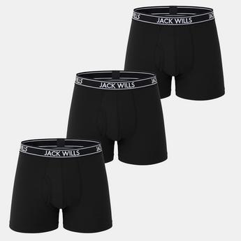 Jack Wills Men's Daundley 3 Pack Boxer Briefs - Black
