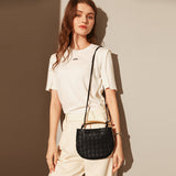 Sculpted Riviera Woven Leather Hobo Bag - Black
