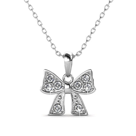 Krystal Couture Ribbon Tie Necklace Embellished with SWAROVSKI Crystals