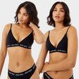 Jack Wills Women's Biddstone 2 Pack Bralette - Black