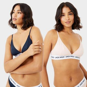 Jack Wills Women's Biddstone 2 Pack Bralette - Pink