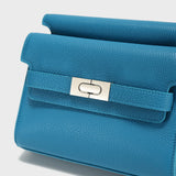 TOGO Leather Flap Crossbody Bag - Blue