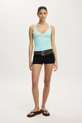 Cotton On Women's Lily Mesh Cami - Lagoon Lullaby