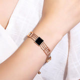 Bullion Gold Glamourous Geometric Layered Chain Bracelet