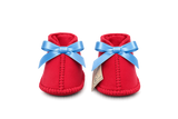 Australian Leather Ugg Infant Ribbon - Tomato Blue - Small