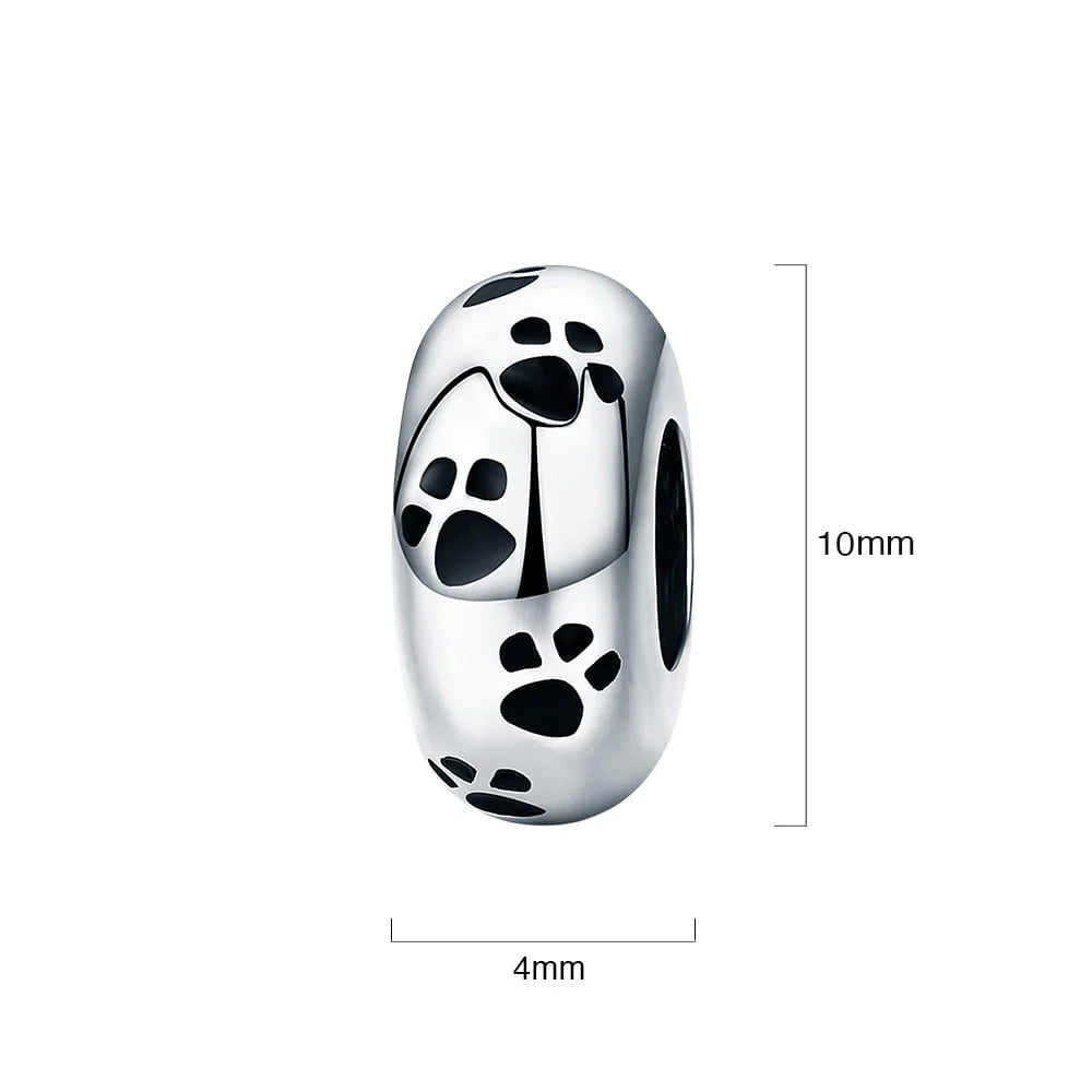 Solid 925 Sterling Silver Footprint Charm