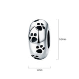 Solid 925 Sterling Silver Footprint Charm