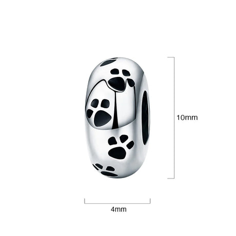 Solid 925 Sterling Silver Footprint Charm
